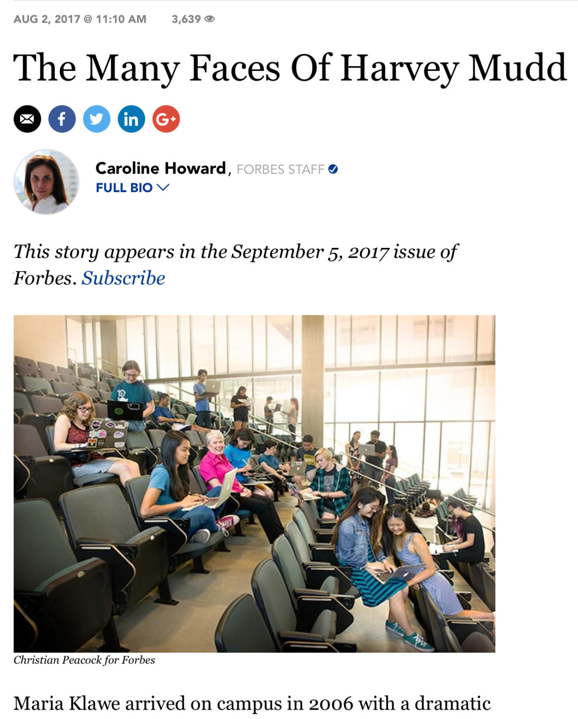 Stacey Ransom Harvey Mudd College